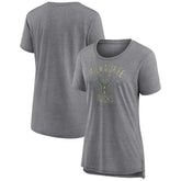 Milwaukee Bucks Women's Heritage Tri-Blend T-Shirt