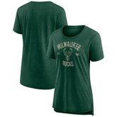 Milwaukee Bucks Women's Heritage Tri-Blend T-Shirt