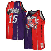 Mitchell & Ness Vince Carter Toronto Raptors Big & Tall Hardwood Classics 1998/99 Split Swingman Jersey
