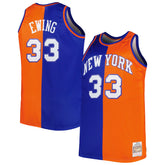 Mitchell & Ness Patrick Ewing New York Knicks Big & Tall Hardwood Classics 1991/92 Split Swingman Jersey
