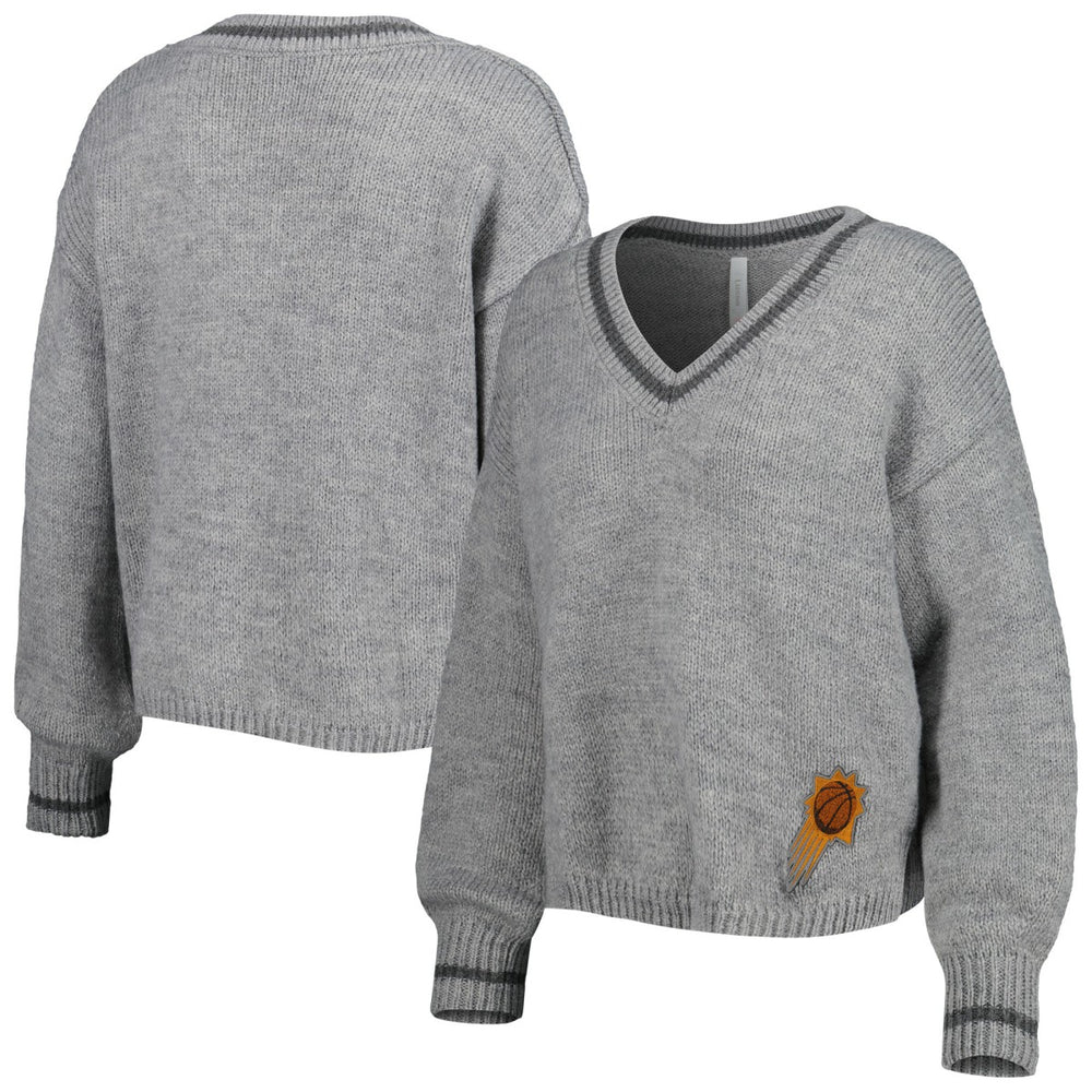 Phoenix Suns Lusso Women's Scarletts Lantern Sleeve Tri-Blend V-Neck Pullover Sweater
