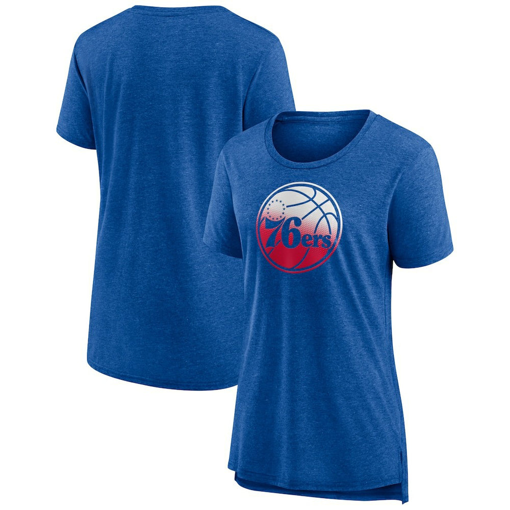 Philadelphia 76ers Women's Gradient Logo Tri-Blend T-Shirt