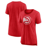 Atlanta Hawks Women's Distressed Logo Tri-Blend T-Shirt