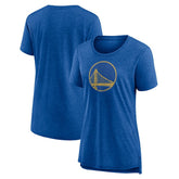 Golden State Warriors Women's Distressed Logo Tri-Blend T-Shirt sale
