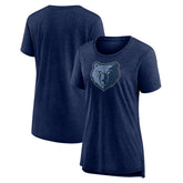 Memphis Grizzlies Women's Distressed Logo Tri-Blend T-Shirt