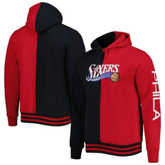 Mitchell & Ness Philadelphia 76ers Big & Tall Hardwood Classics Split Pullover Hoodie