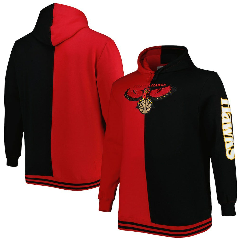 Mitchell & Ness Atlanta Hawks Hardwood Classics Big & Tall Hardwood Classics Split Pullover Hoodie