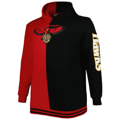 Mitchell & Ness Atlanta Hawks Hardwood Classics Big & Tall Hardwood Classics Split Pullover Hoodie