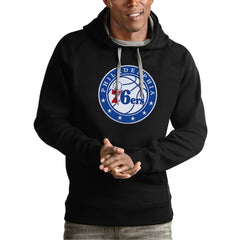 Philadelphia 76ers Antigua Team Logo Victory Pullover Hoodie