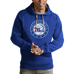 Philadelphia 76ers Antigua Team Logo Victory Pullover Hoodie