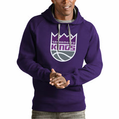 Sacramento Kings Antigua Team Logo Victory Pullover Hoodie