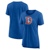 Women's Throwback Team Logo Tri-Blend T-Shirt - Denver Broncos T-shirts