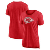 Women's Throwback Team Logo Tri-Blend T-Shirt - Kansas City Chiefs T-shirts