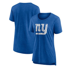 Women's Throwback Team Logo Tri-Blend T-Shirt - New York Giants T-shirts