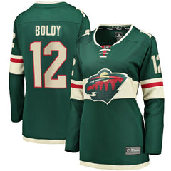 NHL Matthew Boldy Minnesota Wild Fanatics Women's Home Breakaway Player Jersey