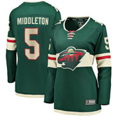 NHL Jake Middleton Minnesota Wild Fanatics Women's Home Breakaway Player Jersey