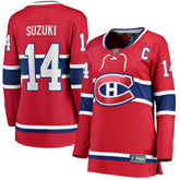 NHL Nick Suzuki Montreal Canadiens Fanatics Women's Home Captain Patch Breakaway Player Jersey