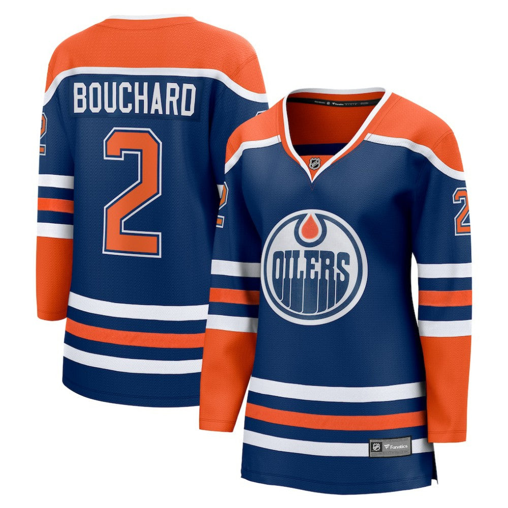 NHL Evan Bouchard Edmonton Oilers Fanatics Women's Home Breakaway Player Jersey