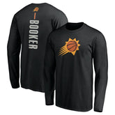Devin Booker Phoenix Suns Playmaker Name & Number Long Sleeve T-Shirt