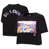 Black St. Louis Cardinals Pro Standard Women's Cityscape Boxy T-Shirt