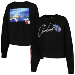 Black Cleveland Guardians Pro Standard Women's City Scape Pullover Sweatshirt