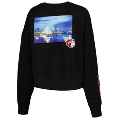 Black Cleveland Guardians Pro Standard Women's City Scape Pullover Sweatshirt