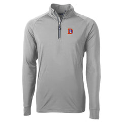 Cutter & Buck Adapt Eco Knit Stretch Recycled Big & Tall Quarter-Zip Throwback Pullover Top - Denver Broncos Pullover