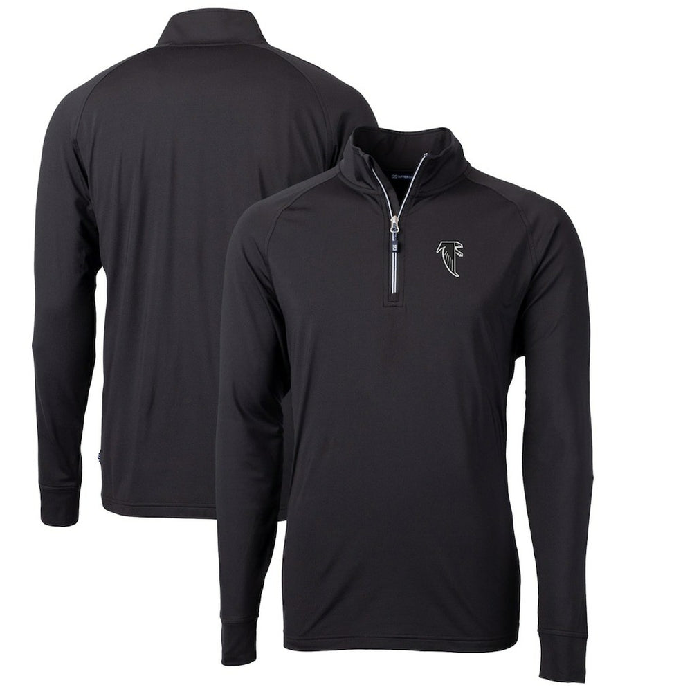 Cutter & Buck Adapt Eco Knit Stretch Recycled Big & Tall Quarter-Zip Throwback Pullover Top - Atlanta Falcons Pullover