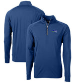 Cutter & Buck Adapt Eco Knit Stretch Recycled Big & Tall Quarter-Zip Throwback Pullover Top - Seattle Seahawks Pullover