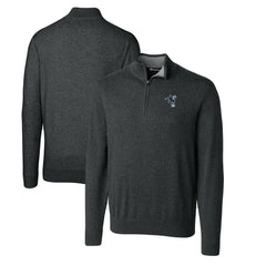 Cutter & Buck Throwback Logo Lakemont Tri-Blend Big & Tall Quarter-Zip Pullover Sweater - Indianapolis Colts Pullover