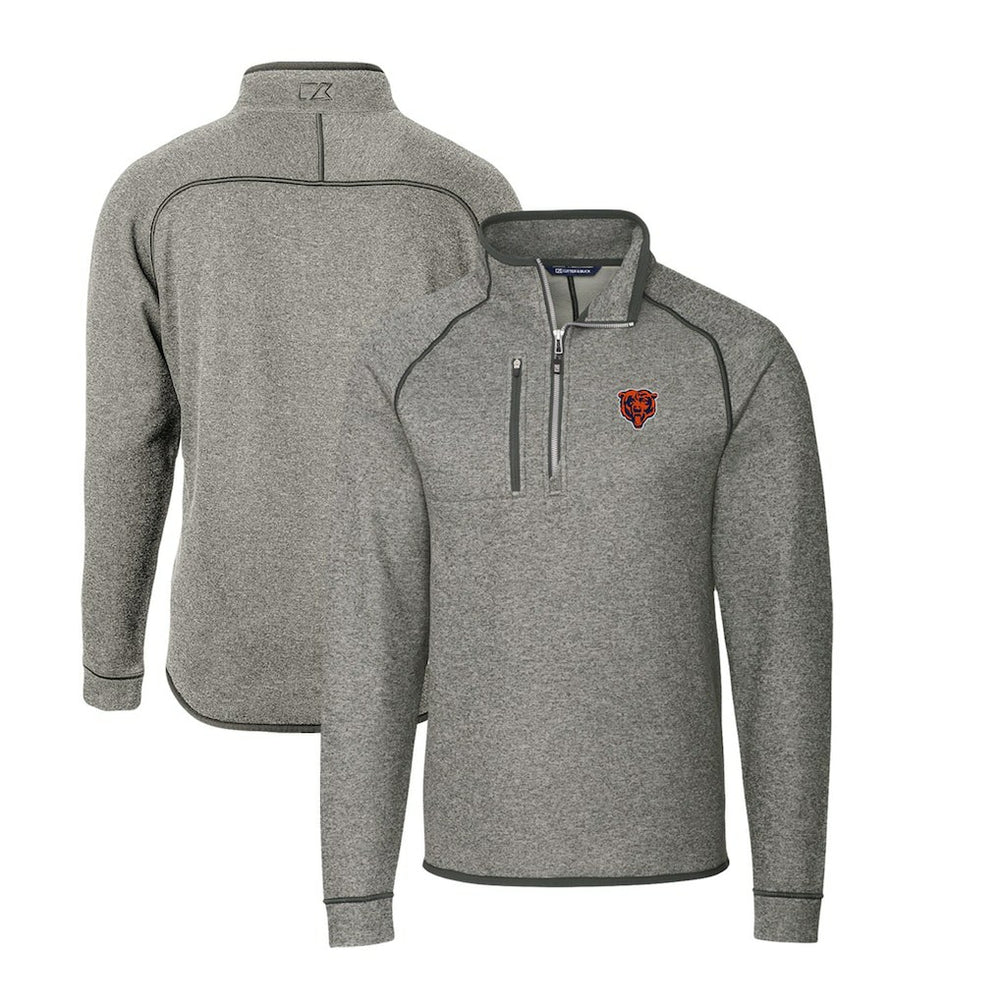 Cutter & Buck Mainsail Sweater-Knit Big & Tall Half-Zip Pullover Jacket - Chicago Bears Pullover