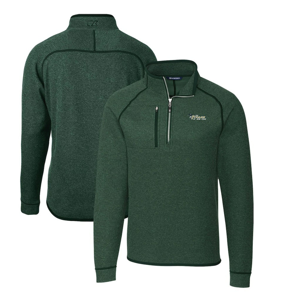 Cutter & Buck Mainsail Sweater-Knit Big & Tall Half-Zip Pullover Jacket - New York Jets Pullover