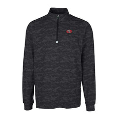 Cutter & Buck Throwback Logo Big & Tall Traverse Camo Print Stretch Quarter-Zip Pullover Top - San Francisco 49ers Pullover
