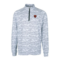Cutter & Buck Throwback Logo Big & Tall Traverse Camo Print Stretch Quarter-Zip Pullover Top - Chicago Bears Pullover