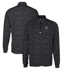 Cutter & Buck Throwback Logo Big & Tall Traverse Camo Print Stretch Quarter-Zip Pullover Top - Cleveland Browns Pullover