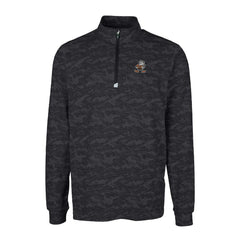 Cutter & Buck Throwback Logo Big & Tall Traverse Camo Print Stretch Quarter-Zip Pullover Top - Cleveland Browns Pullover