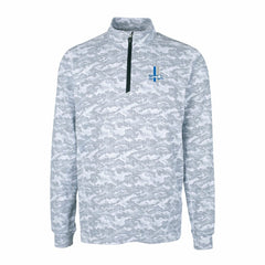 Cutter & Buck Throwback Logo Big & Tall Traverse Camo Print Stretch Quarter-Zip Pullover Top - Detroit Lions Pullover