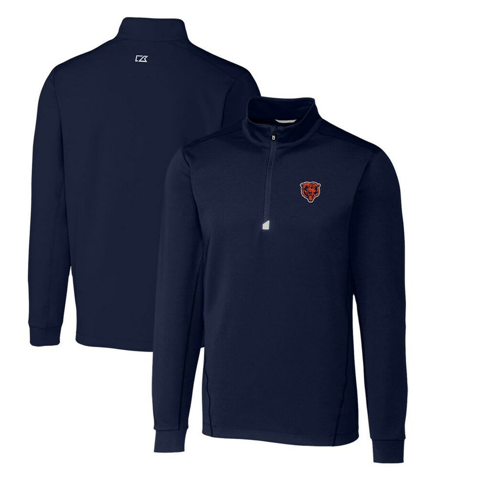 Cutter & Buck Throwback Logo Traverse Stretch Quarter-Zip Big & Tall Pullover Top - Chicago Bears Pullover