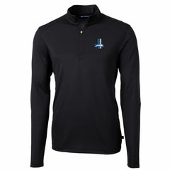 Cutter & Buck Throwback Logo Virtue Eco Pique Recycled Quarter-Zip Big & Tall Pullover Top - Detroit Lions Pullover
