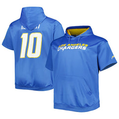 Justin Herbert Big & Tall Short Sleeve Pullover Hoodie - Los Angeles Chargers Hoodies