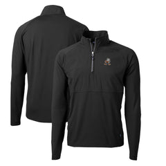 Cutter & Buck Adapt Eco Knit Hybrid Recycled Quarter-Zip Throwback Pullover Top - Cleveland Browns Pullover