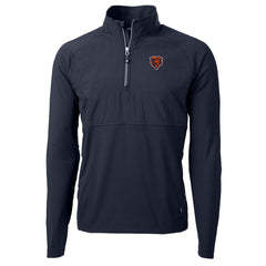 Cutter & Buck Adapt Eco Knit Hybrid Recycled Quarter-Zip Throwback Pullover Top - Chicago Bears Pullover