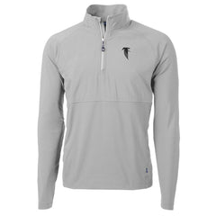 Cutter & Buck Adapt Eco Knit Hybrid Recycled Quarter-Zip Throwback Pullover Top - Atlanta Falcons Pullover