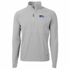 Cutter & Buck Adapt Eco Knit Hybrid Recycled Quarter-Zip Throwback Pullover Top - Seattle Seahawks Pullover