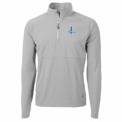 Cutter & Buck Adapt Eco Knit Hybrid Recycled Quarter-Zip Throwback Pullover Top - Detroit Lions Pullover