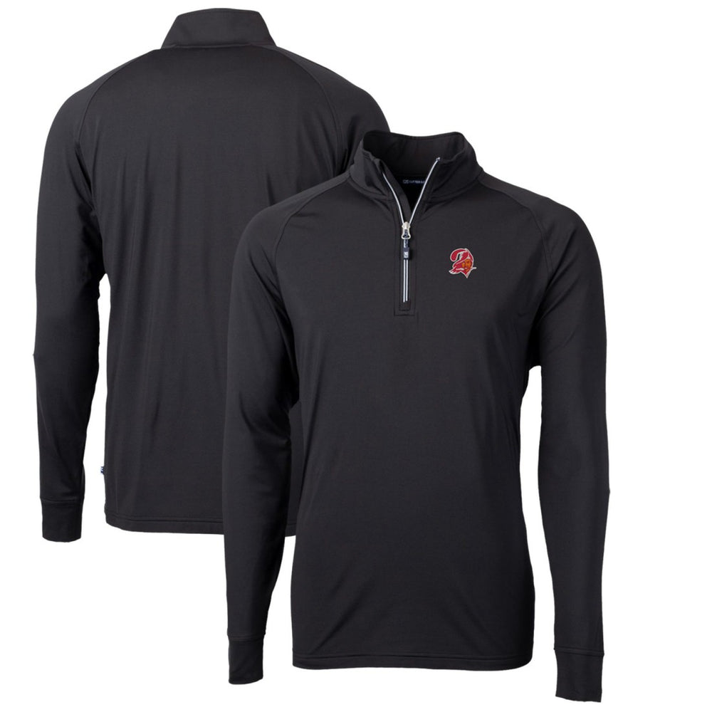 Cutter & Buck Adapt Eco Knit Stretch Recycled Quarter-Zip Throwback Pullover Top - Tampa Bay Buccaneers Pullover