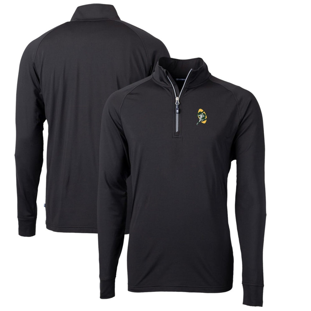 Cutter & Buck Adapt Eco Knit Stretch Recycled Quarter-Zip Throwback Pullover Top - Green Bay Packers Pullover