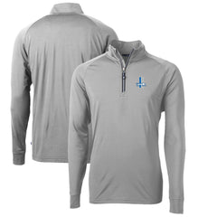 Cutter & Buck Adapt Eco Knit Stretch Recycled Quarter-Zip Throwback Pullover Top - Detroit Lions Pullover