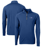 Cutter & Buck Adapt Eco Knit Stretch Recycled Quarter-Zip Throwback Pullover Top - Seattle Seahawks Pullover