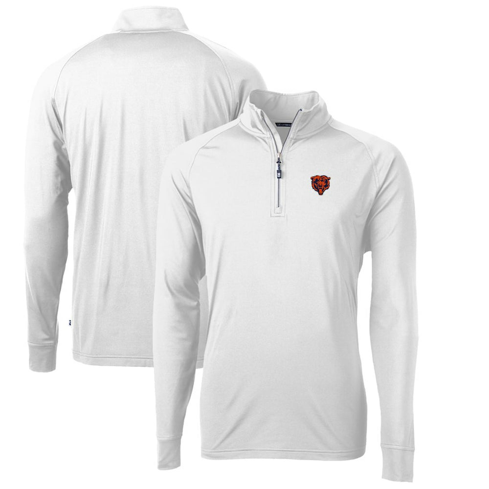 Cutter & Buck Adapt Eco Knit Stretch Recycled Quarter-Zip Throwback Pullover Top - Chicago Bears Pullover